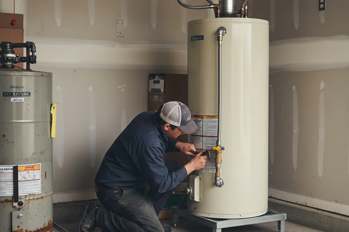 Water heater and shutoff valve replacement in Summerfield